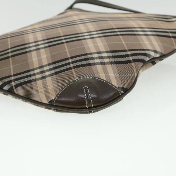 BURBERRY Nova Check Shoulder Bag Nylon Brown Auth ac1710 - Picture 16 of 16